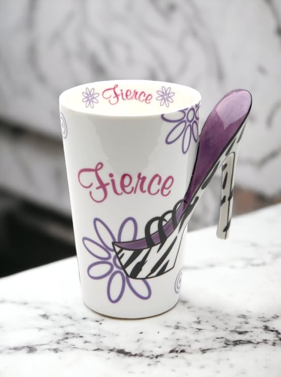 Taza de porcelana con diseño tacones stilettos 5 in miniatura 2