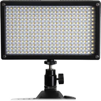 Amazon.com : Genaray LED-7100T 312 LED Variable-Color On-Camera