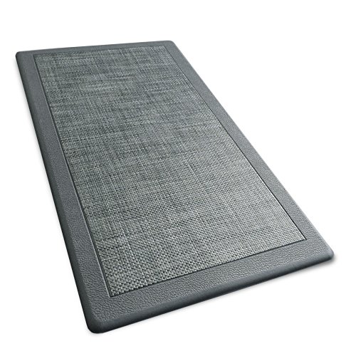 Icustomrug Ergonomic Anti Fatigue Kitchen Mat With Durable Textalene Surface, For Comfort While Standing In Kitchen, Bathroom, Workstation Memory Foam Mat 39"×20"×0.50" (L×W×H) In Smoke #TOP4