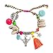 Kiss Me! Ibiza Hippie Damen Wickel Armband Anhänger Muscheln Perlen Peace Schädel Farben Länge: 19cm + 5cm