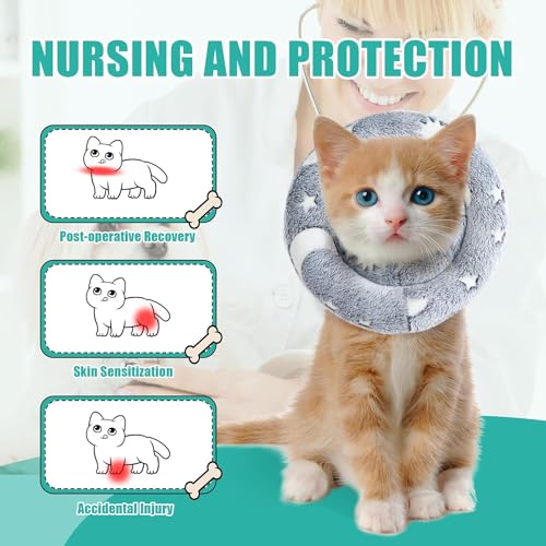 Image of HOMBYS Soft Dog Cone for Dogs and Cats, Glow in The Dark Design Claming Dog, Adjustable Dog Collar Alternative After Surgery, Protective Elizabethan Collar for Dogs Recovery and Stop Licking,XXL