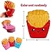 Viccent Pack of 3 Jumbo Slow Rising Squishies Kawaii Cat Hamburger Fries Ice Cream Scented Bread Hand Pillow Decompression Squeeze Toys Decorative Large Props