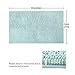ITSOFT Plush Bathroom Rug 34x21, Absorbent Machine Washable Non Slip Chenille Bath Mats, Quick Dry Bathmat, Bath Rugs for Bath, Shower, Bedroom, or Door Mat, Spa Blue
