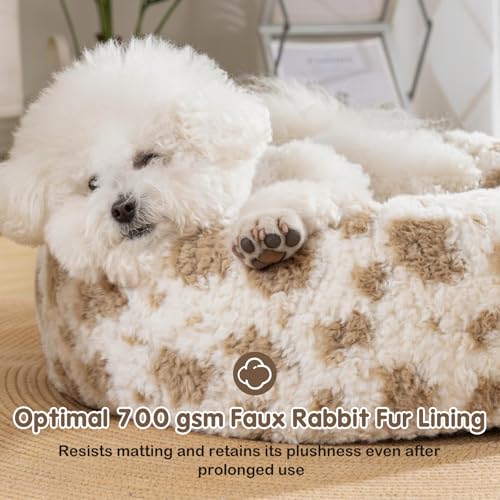 Avont Donut Dog Bed, Round Calming Pet Bed for Small and Medium Puppy Cats, with Removable Cover, Circle-Shaped, Anti-Anxiety, Cozy & Washable -XS (50 CM) - Image 6