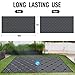 GOTGELIF Outdoor Camping Rug Waterproof 9x18FT, Large Reversible Stain&UV Resistant Plastic Straw RV Rug for Outside Patio Pool Deck Beach Indoor, Area Carpet Mat with Portable Bag&4 Stakes-Black Grey