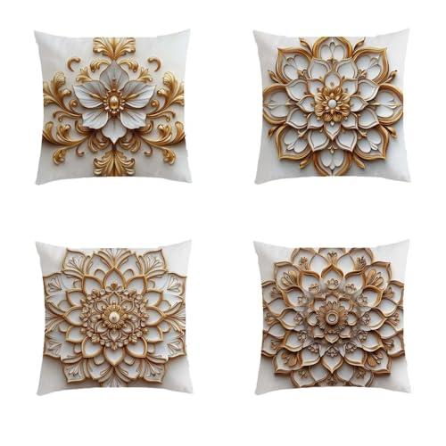 Housse de coussin 50x50cm en lin avec fermeture éclair invisible