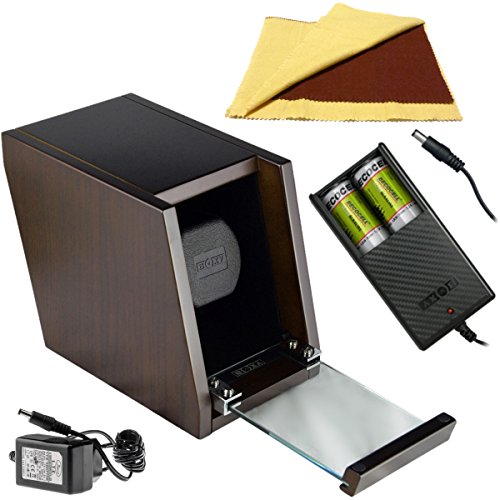 Preisvergleich Produktbild Beco Uhrenbeweger Boxy Castle MOBIL 1 LED Walnuss - KOLLEKTION 2021