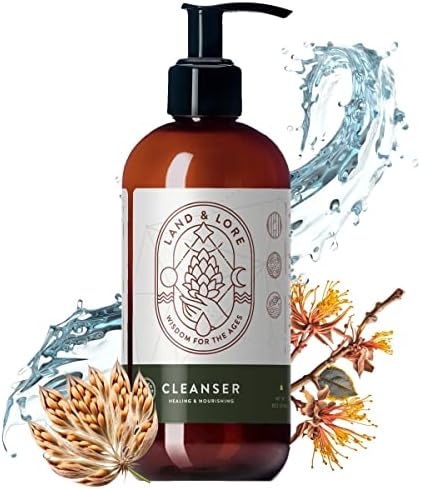 Land & Lore Ultra-Premium Men's Botanical Facial Cleanser - Facial Wash for Men - Natural Skin Care for Men - Men’s Skincare Set - Organic Face Scrub - Nutrient Rich Face Wash - Plant Based Vegan Ingredients - Men’s Care - Anti Aging Hyaluronic Acid - For All Skin - Gentle Exfoliator - Acne & Oil Control