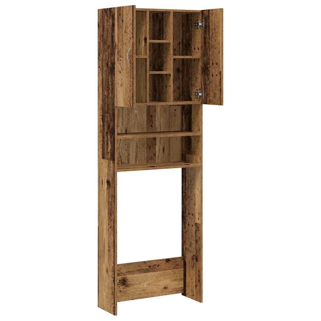 vidaXL Szafka na pralkę, stare drewno, 64x25,5x190 cm