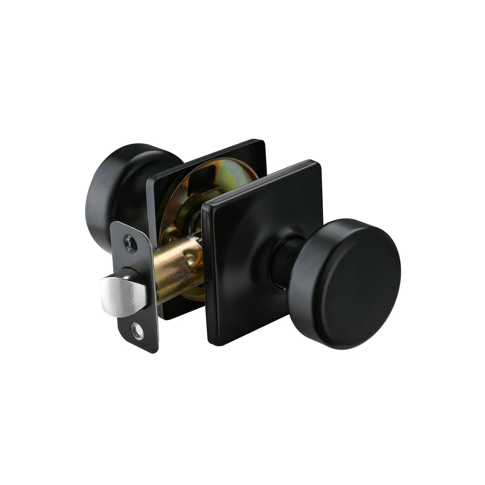 Black Door Knobs - 6 Pack Privacy Knobs -13