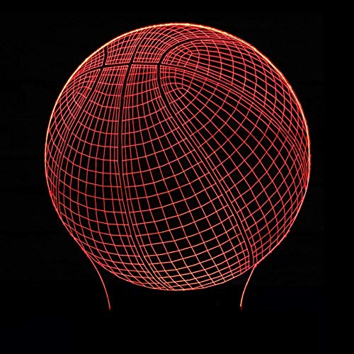 Preisvergleich Produktbild 3D Basketball Led Tischlampe 7 Farbwechsel Atmosphäre Schlafzimmer Nachtlicht Beste Kindersport Jungen Geschenke Leuchte