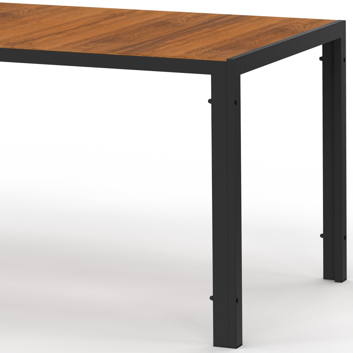 IDMarket - Salon de Jardin NOUMEA Table 240 cm Plateau Verre trempé Effet Bois et 10 chaises empilables Noir et Bois