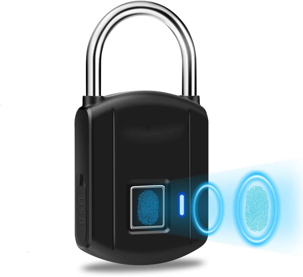 Cerradura Inteligente con Huella Dactilar y Carga USB, candado de Seguridad de Metal, sin Llave, Recargable, eléctrica, para Mochila y Equipaje.