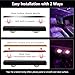 LECART Car Led Lights Interior Wireless Ambient Lighting USB C Rechargeable Car Lights Remote Control Atmosphere Decoration Night Lamp Neon Accent Light Kits 2 Pack