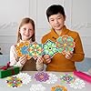 BeYumi Coloring Mandala Craft Kit - 83Pcs Color Your Own Mandala Kit for Kid Diwali DIY Floral Rangoli Ornament Card Indian Traditional Festival Hanging Decor School Classroom Party Activity Art Craft #4