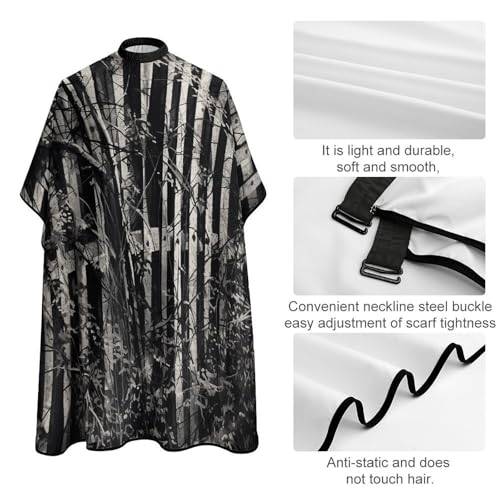 Capa para corte de cabello Old Wooden Fence unisex 170x144 cm miniatura 4