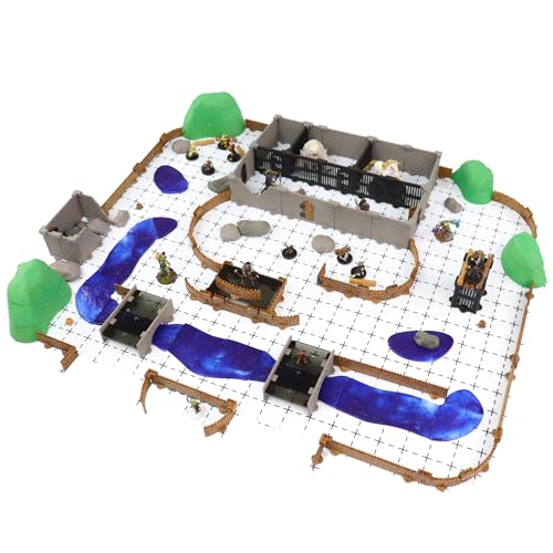 Bandit Camp Adventure Set - Mini Dungeon Castle Cavern DND Terrain for Tabletop RPGs, Dungeons & Dragons, Pathfinder, War Gaming, and More! - by DCD (146+Pieces, 4sqft)