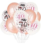 GoldRock Luftballon 40 Geburtstag,15 Stück 40 Geburtstag Deko, Luftballons Geburtstag 40 Jahre,40...