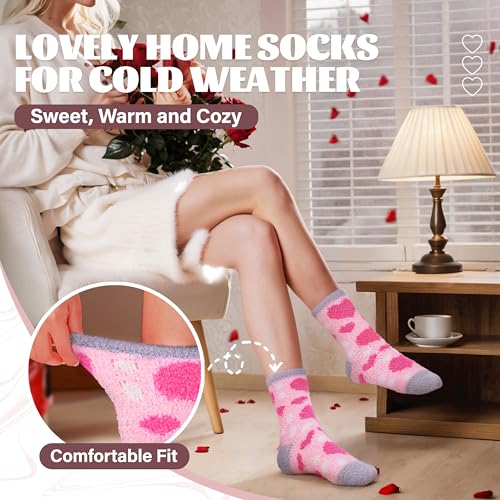 Image of Anlisim Fuzzy Socks for Women, Soft Comfy Cozy Fluffy Thick Winter Warm Fleece Slipper Socks