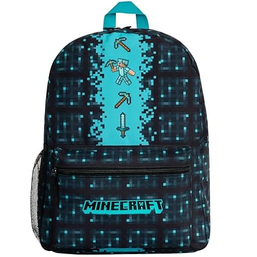 Minecraft Mochila con Bolsillos para Niños - Regalos para Gamers (Azul) | Ya disponible en tu tienda friki favorita! En mundofriki.es! Minecraft Mochila con Bolsillos para Niños - Regalos para Gamers (Azul) | Ya disponible en tu tienda friki favorita! En mundofriki.es!