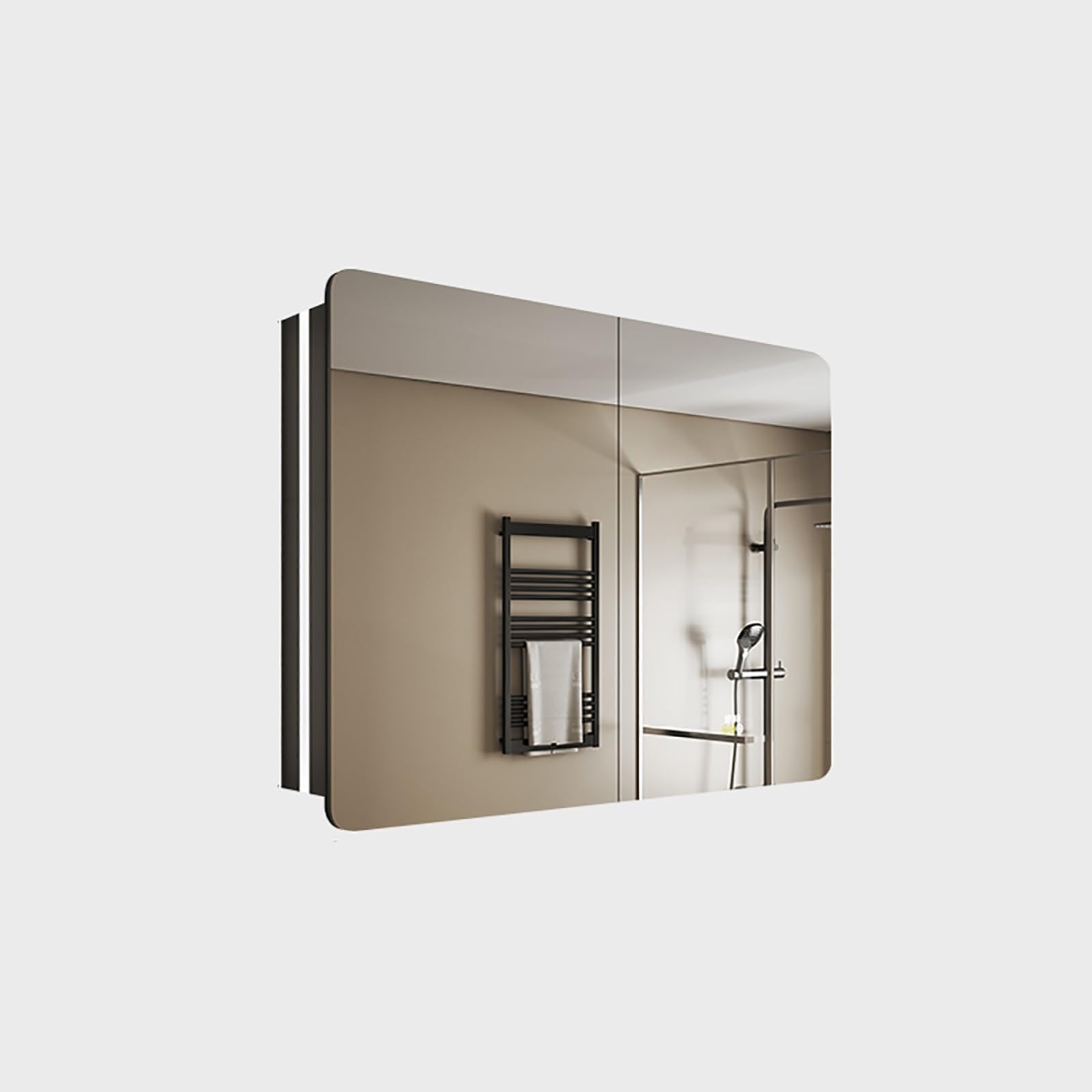 FGXHHS Wall-Mounted Medicine Cabinet with Mirror & Storage Shelf, Moisture-Proof Back Panel, Defogger Vanity (100cm/40in), Stylish Bathroom nizer