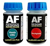 Stylo de retouche de peinture pour Mazda 23G Orient Green Perl + vernis transparent 50 ml