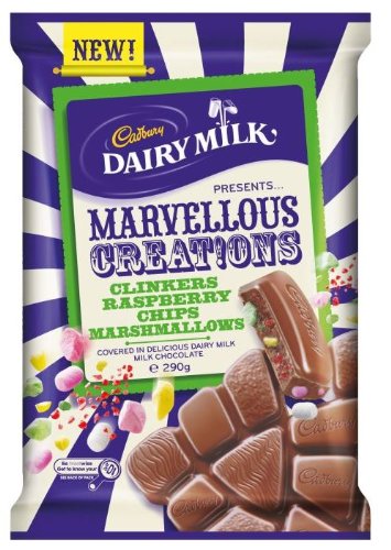 Cadbury Marvellous Creations 300g (Made in Australia) (Clinkers Raspberry Chips Marshmallows)