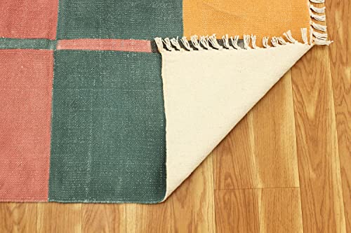 Tapis de cuisine lavable en coton géométrique multicolore 1,2x3,7m - 7