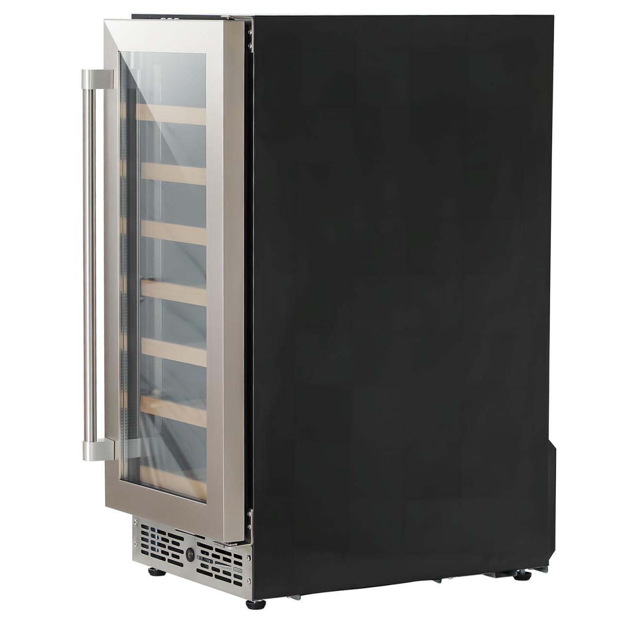 Under Counter Wine And Beer Fridge, 15 Inch 93l Beverage Refrigerator With Glass Door, 41-64°F Digital Control, 7 Removable Shelves For 33 Bottles, Freestanding Mini Fridge For Home Bar Office on Fridge.com - View 5