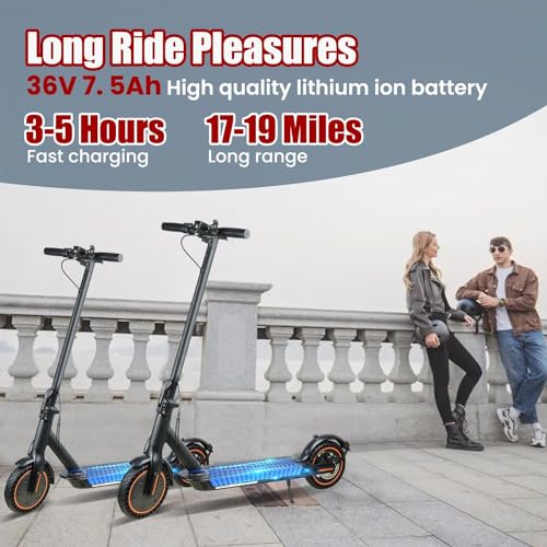 Electric Scooter for Adults, 8.5″ Solid Tires, 350/500W
