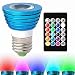 Multicolor RGB LED Bulb, 3 Watt MR16, E26 Base. Includes Remote