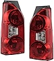 Evan-Fischer Tail Light Assembly Compatible with 2005-2015 Nissan Xterra Halogen Clear& Red Lens Set of 2 Passenger and Driver Side