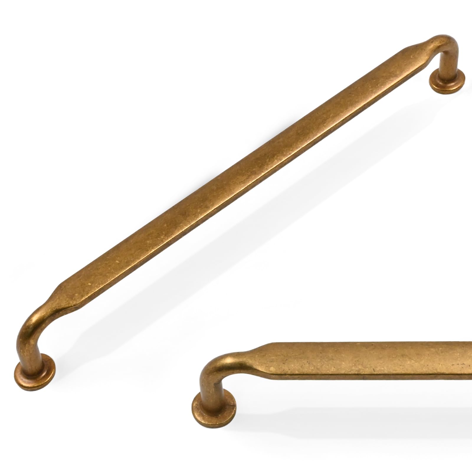 Talentedeco 10 Pack Antique Brass Cabinet Pulls 10 Inch(256mm) Kitchen Cupboard Handles Vintage Retro Cabinet Hardware for Drawer Pulls — image 1