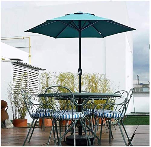 Sombrilla de jardín al aire libre marrón con protección solar de 2 metros 3