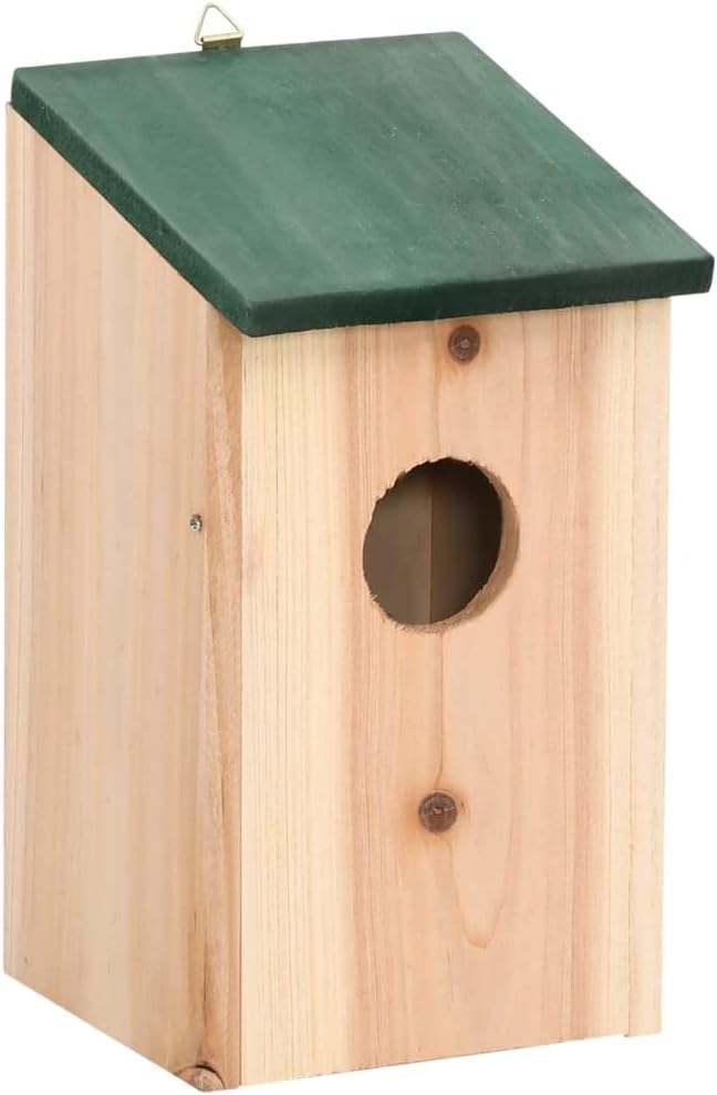 vidaXL 4X Bois de Pin Nichoirs Maison d'oiseaux Boîte Jardin Cour Extérieur — vue 6