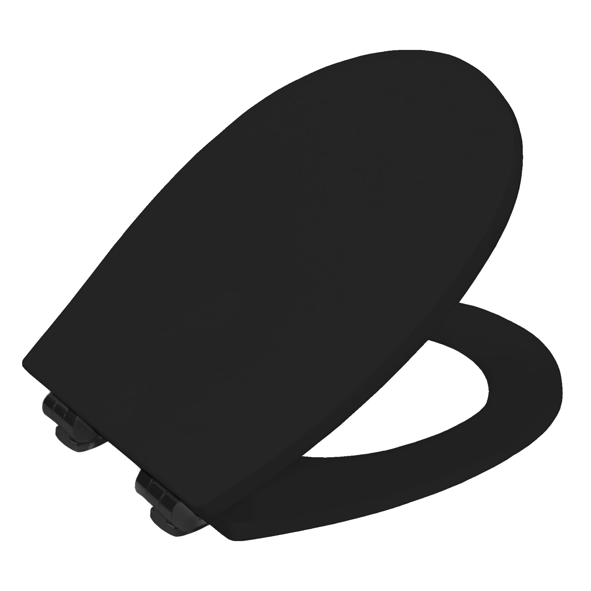 Bemis Hudson Soft Close Toilet Seat Matt Black  Moulded Wood Oval