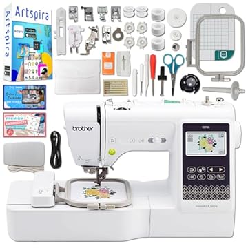 brother se700 computerized sewing and embroidery machine with artspira app