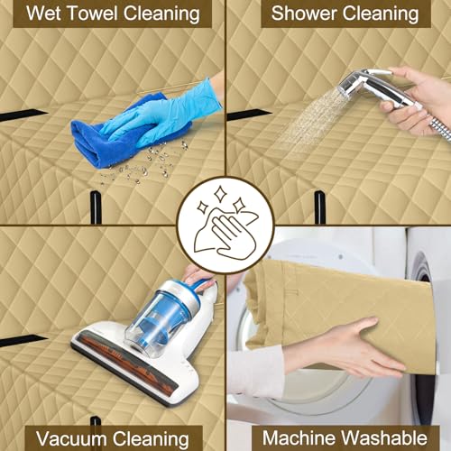 Image of NECKORY Backseat Cover for Dogs, Waterproof and Non-Slip Pet Bench Seat Covers, Car Seat Protector f