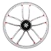 BBR Tuning 26 Inch Heavy Duty 10 Spoke STAR Motorized Bike Mag Wheel Set (White)