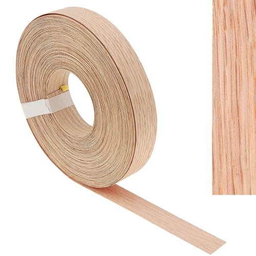 Cinta de borde de roble rojo preencolada para reparar cantos astillados en mesas de madera