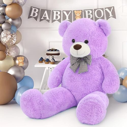 MorisMos 140cm riesen Teddy, groß teddybär XXL Valentinstag deko bär, weich XXL Kuscheltier plüschbär Kinder freudin Frauen mädchen