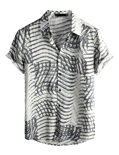 Image of VATPAVE Mens Casual Hawaiian Floral Shirts Short Sleeve Button Down Tropical Shirts Beach Summer Shirts
