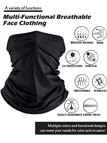 Image of SATINIOR Summer Neck Gaiter Mask Windproof Scarf UV Protection Balaclava Bandanas Breathable Outdoor for Men Women