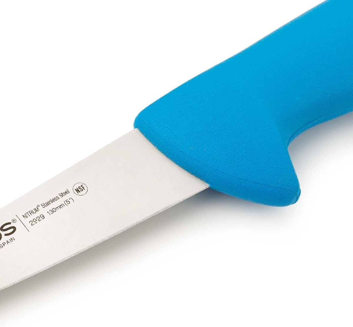 Arcos Butcher Knife 5 Inch Nitrum Stainless Steel and 130 mm blade. Professional Cooking Knife For Cutting Meat, Fish and Vegetables. Ergonomic Polyoxymethylene Handle. Series 2900. Color Blue.