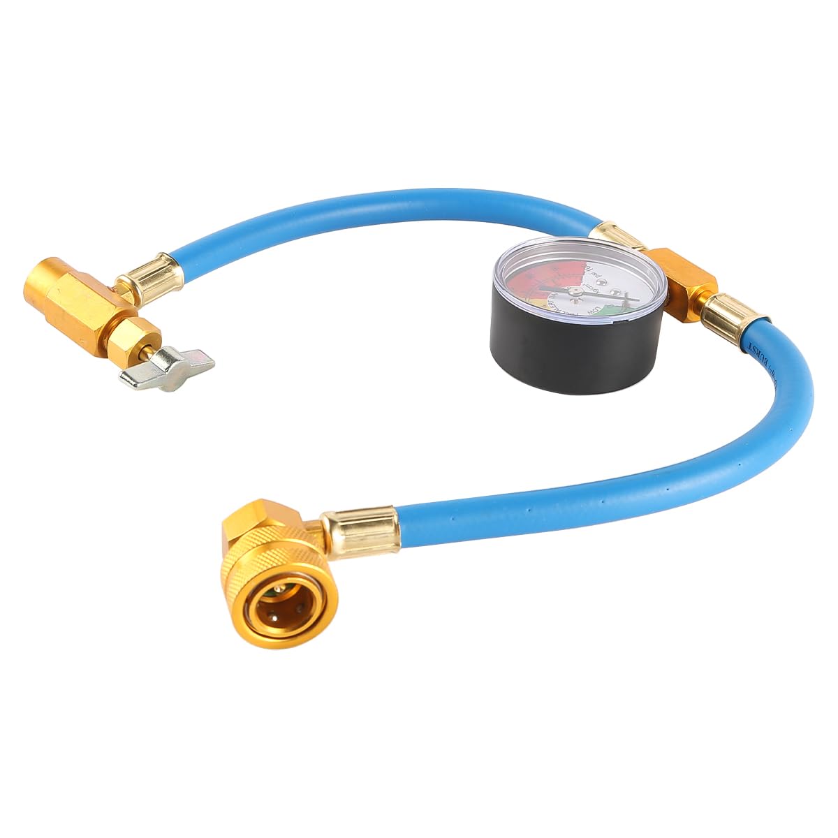 Tubo Flessibile di Ricarica del refrigerante per Aria condizionata per Auto con manometro Kit Tubo Flessibile di Ricarica del refrigerante per refrigerazione dell'Aria condizionata per Auto