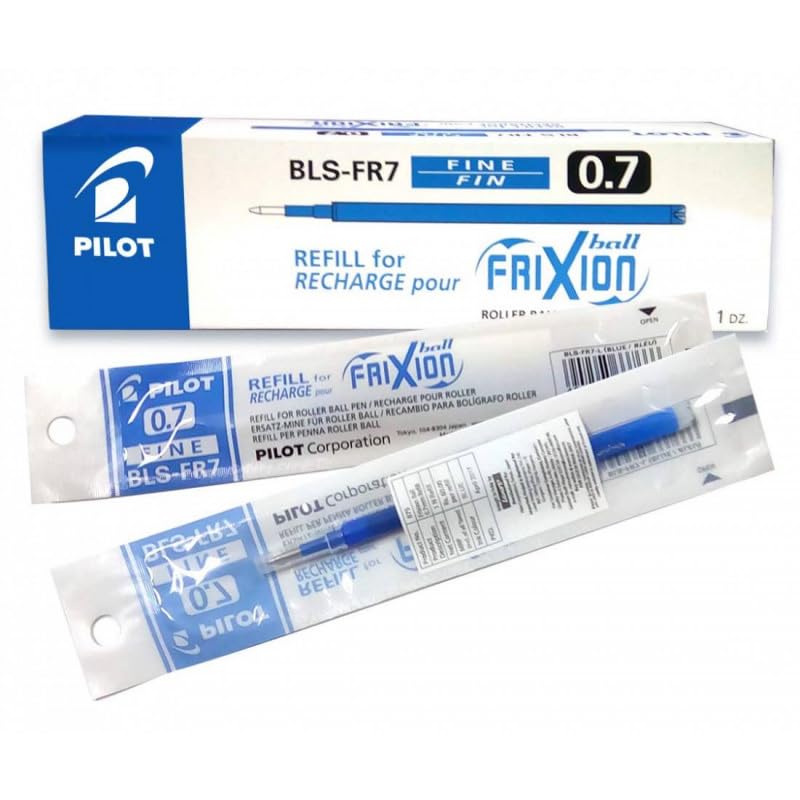 Image of MADHAVI STATIONERS Pilot Friixiion Refill 0.7mm - (Pack of 6) (Blue Ink)