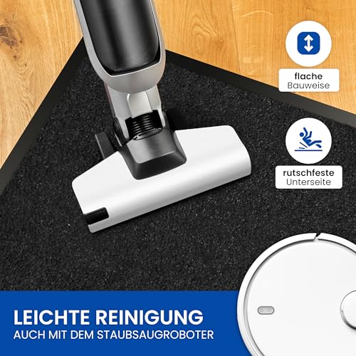 Gentle North Hochwertige Fußmatte anthrazit 80x120 groß für Innen & Außen - Schmutzfangmatte rutschfest, waschbar & wetterfest - Fussmatte für Eingangsbereich & Aussenbereich - Läufer Flur dünn