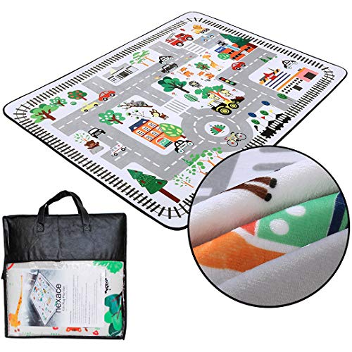 Nexace Kids Rug Play Mat, City Life Great For Playing With Cars For Bedroom Playroom,Carpet,Soft Large Size,4.9X6.4 Feet (4.9'X6.4') #TOP2