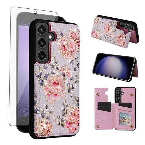 Coque Samsung S24 FE avec protège-écran et porte-cartes