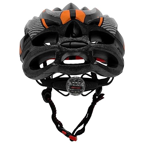 Capacete de Bicicleta GTS Outmold Led G Laranja-Carbono